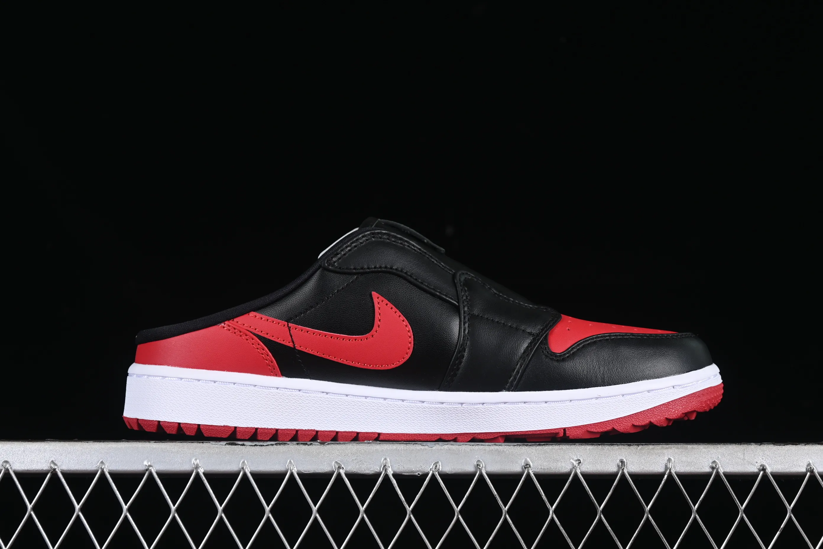 All categories Air Jordan Jordan series basketball shoes Air Jordan 1 Low Air Jordan 1 Mule Golf "Bred" AJ1 Joe 1 black and white golf golf kick FJ1214-001
